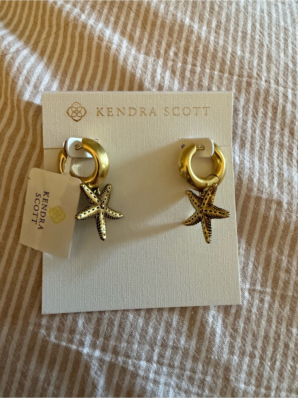 Kendra Scott Gold Starfish Hoop Earrings